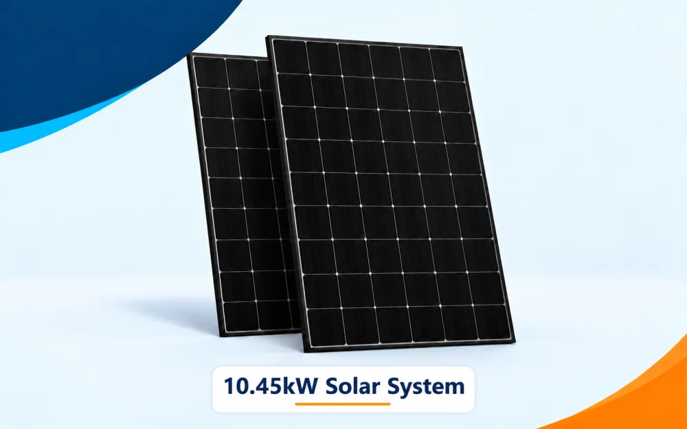10.45kW solar panel system installed by Smart House Solar